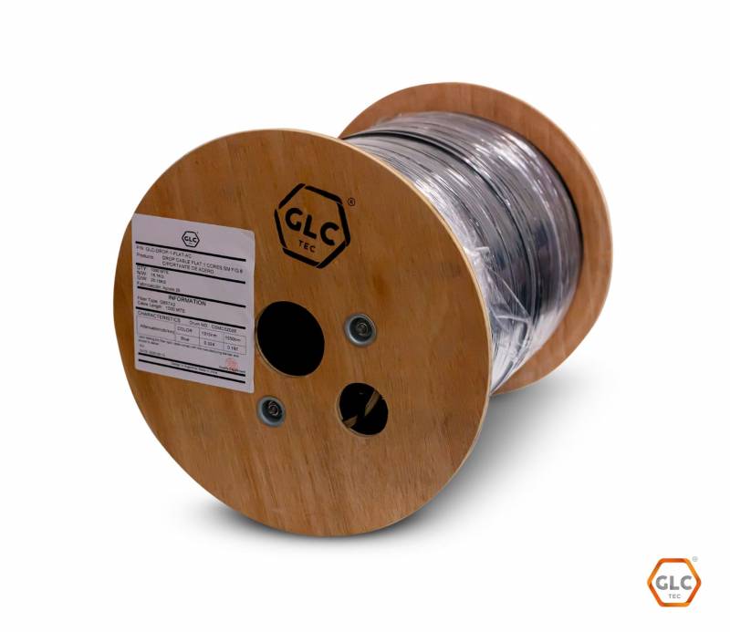 Drop Cable Flat 1 Cores Sm Fig.8 C/Portante Acero X1000Mts  Messenger