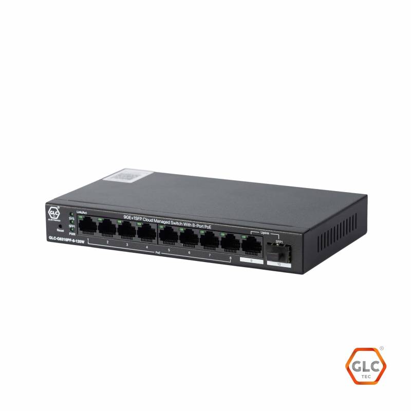 9 × 10/100/1000 (8 Poe Ports), 1 × 100/1000 Base-X Sfp Port, 6Kv Lightning Protection, Cloud And App Management. Glc-Fi